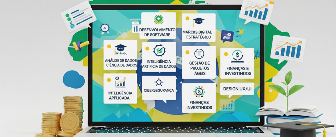 Cursos online que mais pagam bem: áreas em alta no mercado brasileiro