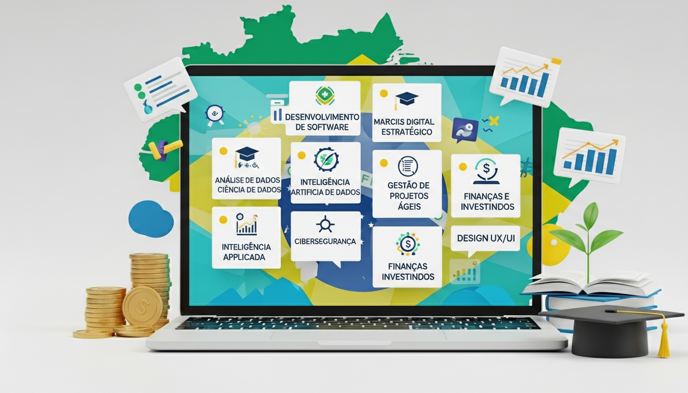 Cursos online que mais pagam bem: áreas em alta no mercado brasileiro