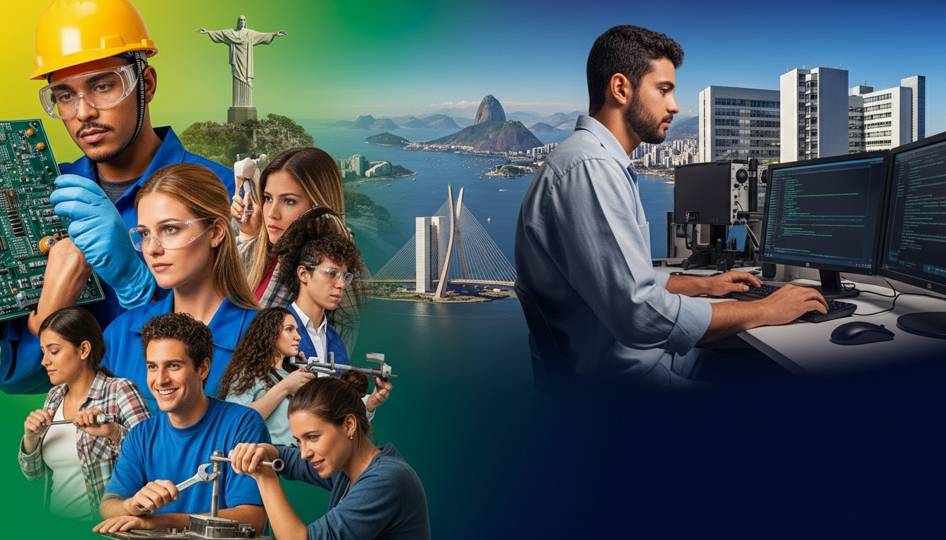 Cursos técnicos mais procurados no Brasil: áreas que realmente empregam